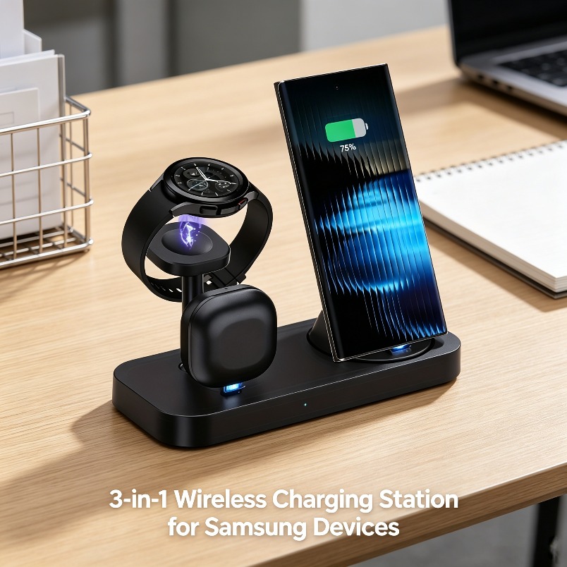 Wireless Charger 3 In 1 - Беспроводное зарядное устройство 3-в-1 с двойной