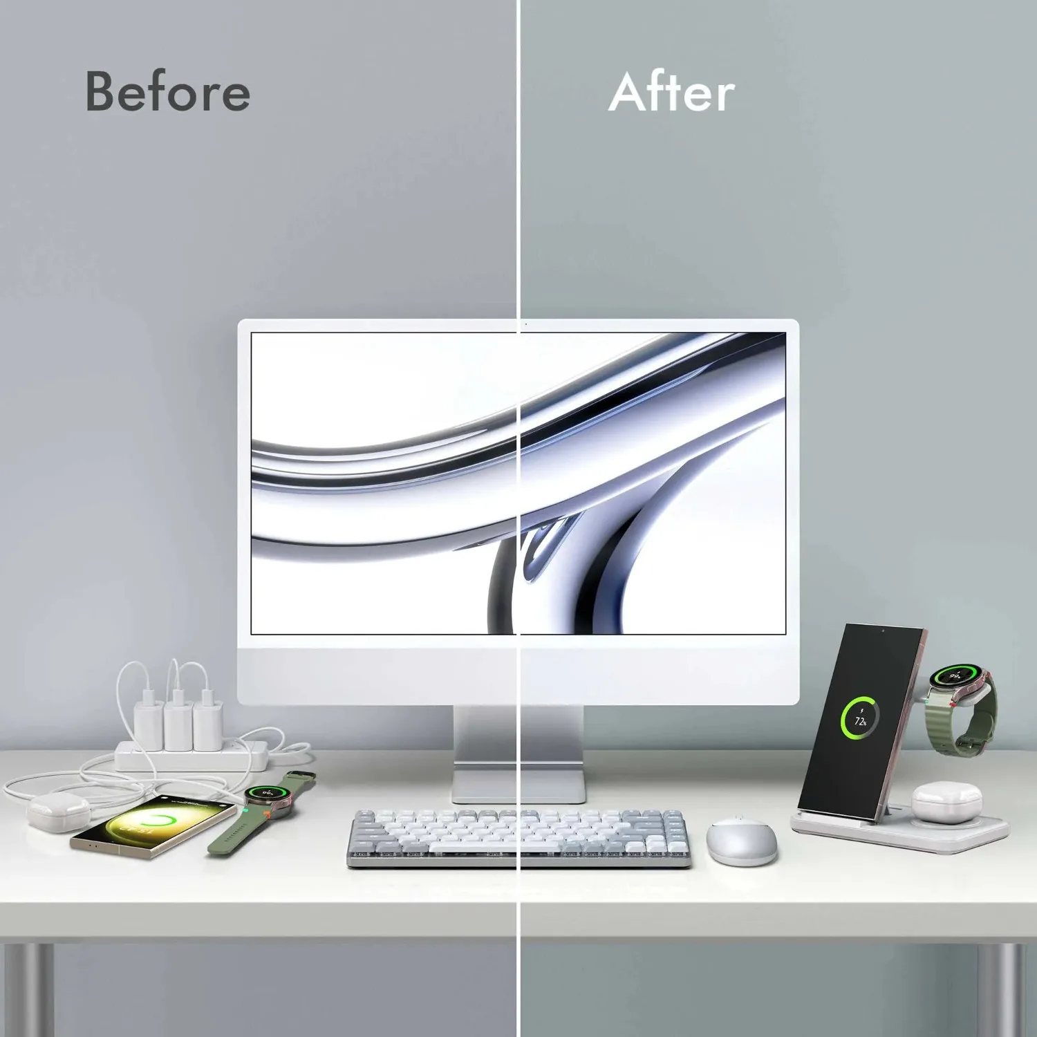 Настольная беспроводная зарядн – обзор и цена Wireless Charger 3 In 1