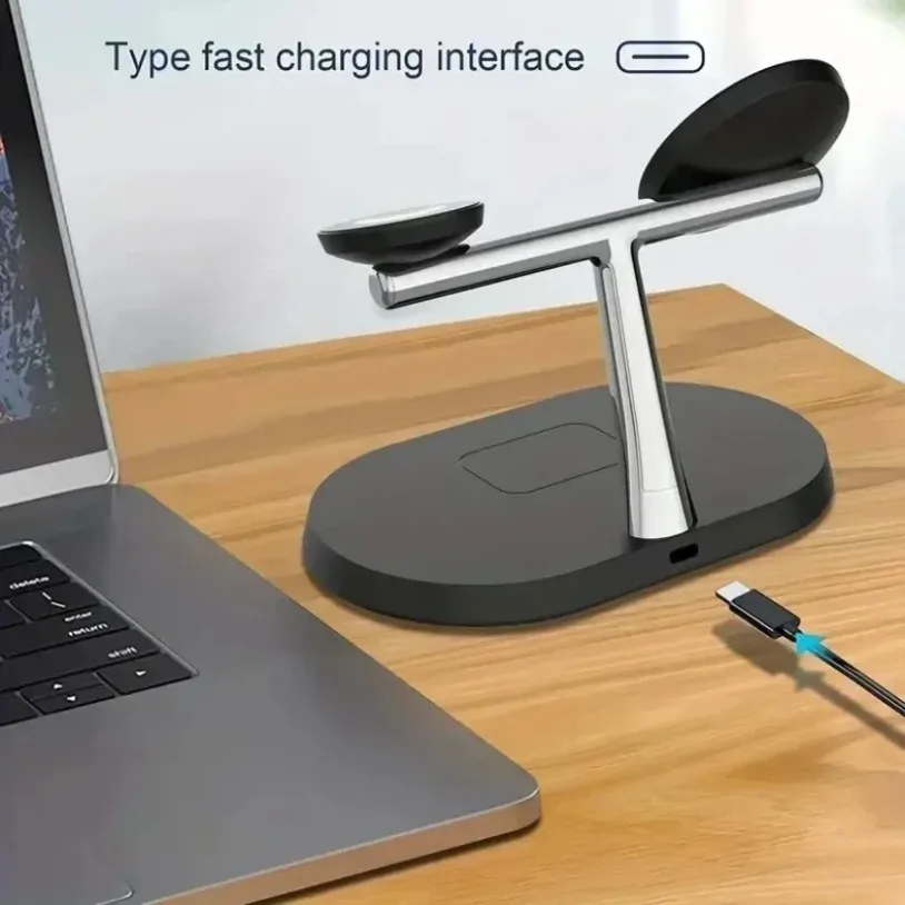 Магнитная беспроводная зарядна – обзор и цена Wireless Charger 3 In 1