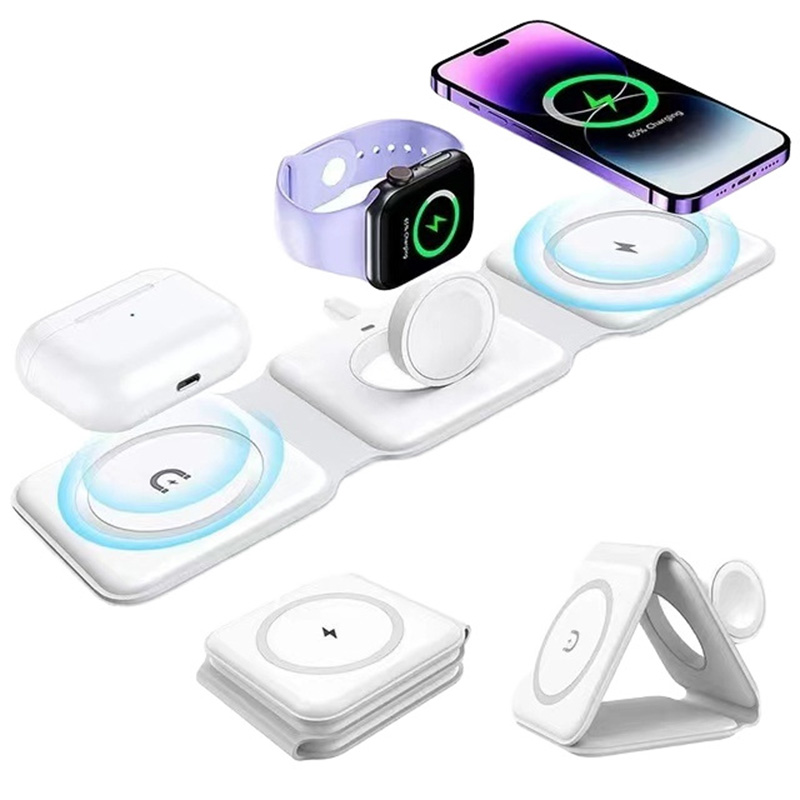 Магнитное складное беспроводно – обзор и цена Wireless Charger 3 In 1