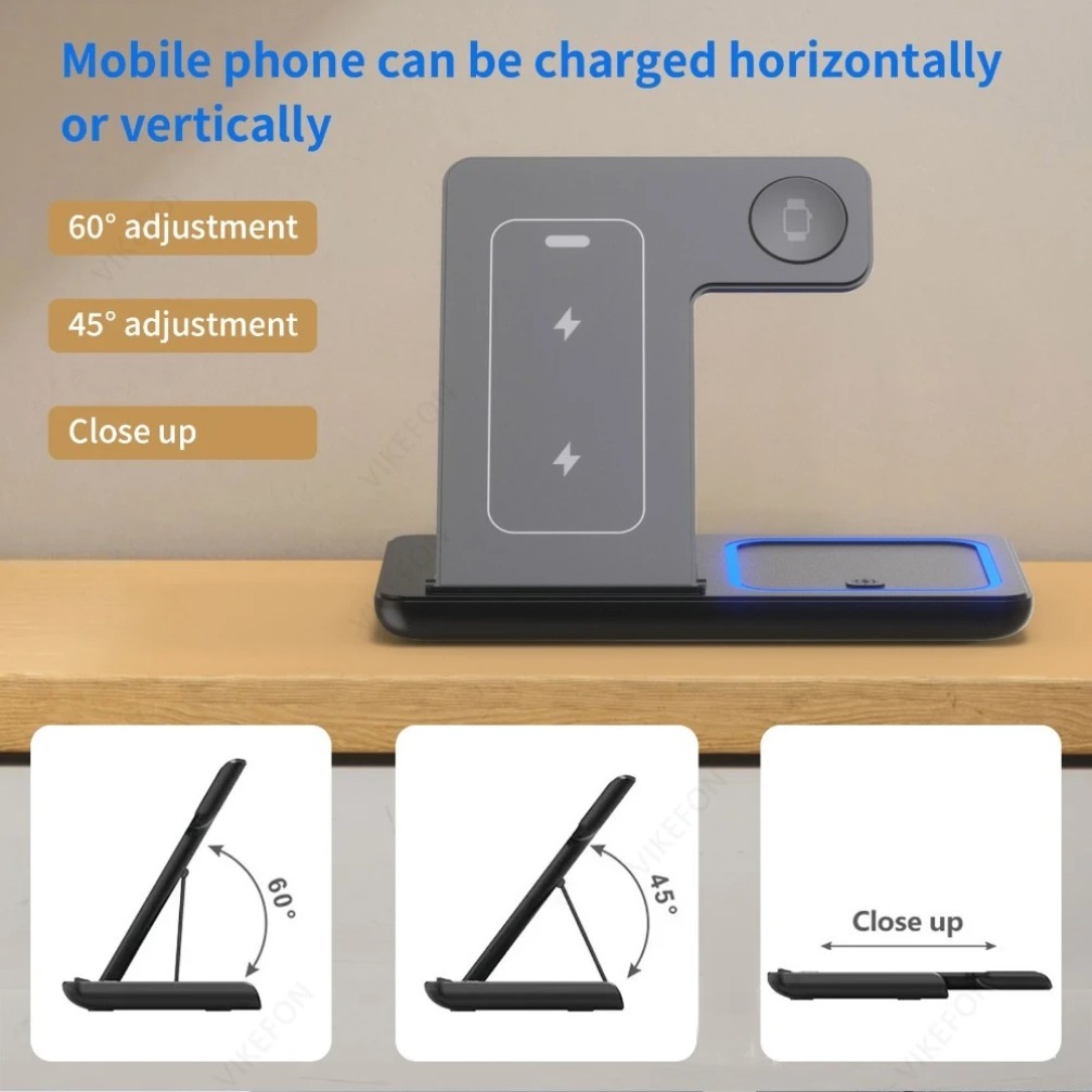 Складная беспроводная зарядная – обзор и цена Wireless Charger 3 In 1