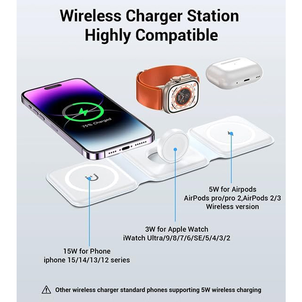 Беспроводная зарядная станция  – обзор и цена Wireless Charger 3 In 1