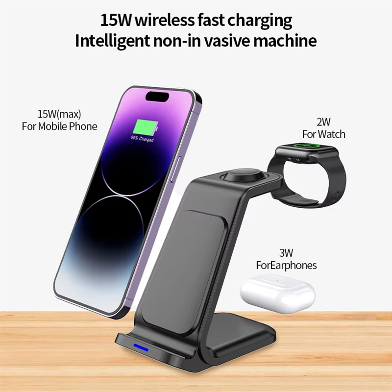 Беспроводная зарядная станция  – обзор и цена Wireless Charger 3 In 1